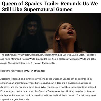 Queen of Spades Trailer Reminds Us We Still Like Supernatural Games